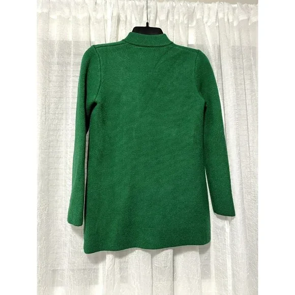 NWOT Adrienne Vittadini Green Sweater Blazer with Gold Buttons Size XS - Picture 2 of 5